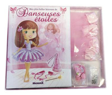 Mes plus belles histoires de danseuses étoiles. Coffret avec 2 élastiques roses et fleuris, 1 bracel - Major Lenia