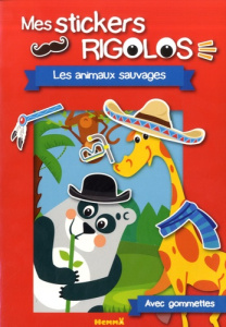 Mes stickers rigolos. Les animaux sauvages avec gommettes - CONSTANT ADELE