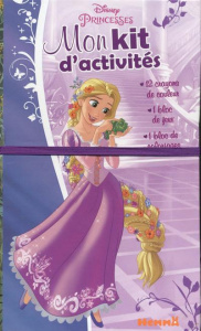 Mon kit d'activités Disney Princesses. 12 crayons de couleur, 1 bloc de jeux, 1 bloc de coloriages - Wilkin Nathalie