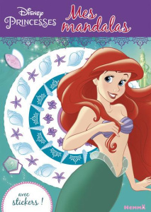 Mes mandalas Disney Princesses Ariel. Avec gommettes ! - WILKIN NATHALIE