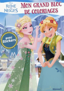 Mon grand bloc de coloriages avec stickers La Reine des Neiges - COLLECTIF/DISNEY