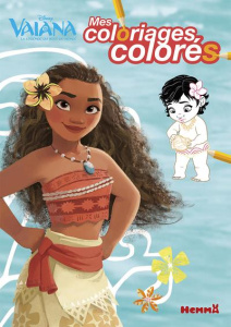 Mes coloriages colorés Vaiana - COLLECTIF