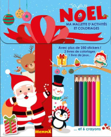 Joyeux Noël. Ma mallette d'activités et coloriages avec 6 crayons - Morey Marie