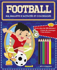 Football. Ma mallette d'activités et coloriages avec 6 crayons - COLLECTIF