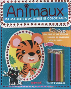 Animaux. Ma mallette d'activités et coloriages avec 6 crayons - COLLECTIF