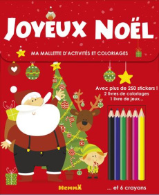 Joyeux Noël. Ma mallette d'activités et coloriages avec 6 crayons - Morey Marie