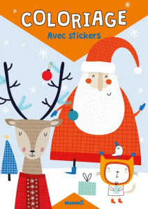 Coloriage avec stickers. Père Noël - COLLECTIF