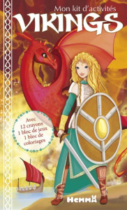 Mon kit d'activités Vikings. Avec 12 crayons de couleur, 1 bloc de jeux, 1 bloc de coloriages - Phélipon Laure