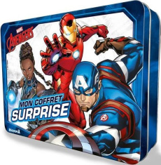 Mon coffret surprise Marvel Avengers. Avec 64 pages de jeux et coloriages, des autocollants, un masq - COLLECTIF