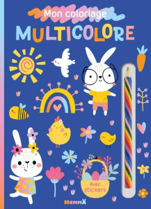 Mon coloriage multicolore Pâques. Avec stickers - COLLECTIF