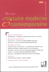 Revue d'histoire moderne et contemporaine Tome 49 N° 4, Octobre-décembre 2002 - Milza Pierre