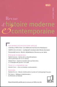 Revue d'histoire moderne et contemporaine/512/Revue d'histoire moderne et contemporaine Tome 512 - Chauveau Sophie, Collectif , Dolza Luisa, Vérin Hé