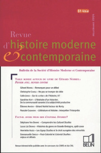 Revue d'histoire moderne et contemporaine Tome 51 N° 4 bis - Noiriel Gérard