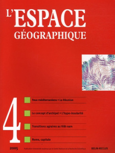 L'espace géographique Tome 34 N° 4, 2005 - Clément Vincent ; Carrega Pierre ; Nicolas Thierry