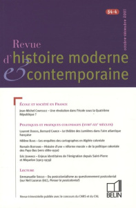 Revue d'histoire moderne et contemporaine/544/Ecole et société en France , Politiques et pratiques c - Blais Hélène, Collectif , Chapoulie Jean-Michel, D