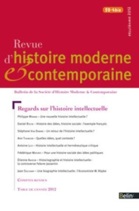Revue d'histoire moderne et contemporaine Tome 59 N° 4 bis, supplément 2012 : Regards sur l'histoire - COLLECTIF