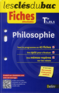 Philosophie Tles L, ES, S. Fiches détachables - Couderc Romain