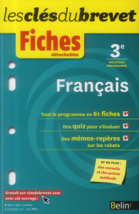 Français 3e. Fiches détachables - Medina Annabel