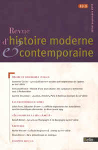 Revue d'histoire moderne et contemporaine/6032013/Revue d'histoire moderne et contemporaine Tome 603 - Minard Philippe, Collectif