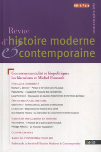 Revue d'histoire moderne et contemporaine/60442013/Gouvernementalité et biopolitique : les historien - Bonzon Anne