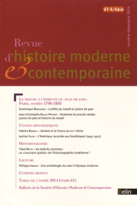 Revue d'histoire moderne et contemporaine/61442014/Revue d'histoire moderne et contemporaine Tome 61 - Minard Philippe, Collectif