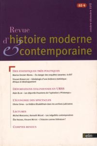 Revue d'histoire moderne et contemporaine/6242015/Revue d'histoire moderne et contemporaine Tome 624 - Spina Olivier, Collectif , Dhermy-Mairal Marine, B