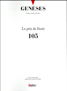 Genèses N° 105 : Le prix de l'écrit - Potin Yann