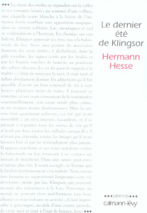 Le dernier été de Klingsor - Hesse Hermann ; Beaujon Edmond