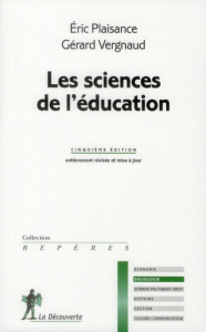 Les sciences de l'éducation. 5e édition - Plaisance Eric ; Vergnaud Gérard