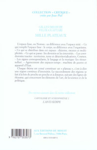 CAPITALISME ET SCHIZOPHRENIE. Tome 2, Mille plateaux - Deleuze Gilles ; Guattari Félix
