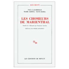 Les chômeurs de Marienthal - Lazarsfeld Paul ; Jahoda Marie ; Zeisel Hans ; Bou