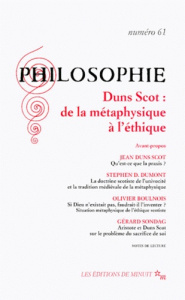 PHILOSOPHIE N° 61 MARS 1999 : DUNS SCOT - COLLECTIF