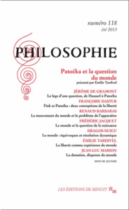 Philosophie N° 118, été 2013 : Patocka et la question du monde - Pradelle Dominique