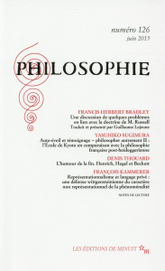 Philosophie N° 126, Juin 2015 - Bradley Francis Herbert ; Sugimura Yasuhiko ; Thou