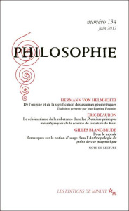Philosophie N° 134, juin 2017 - Helmholtz Hermann von ; Beauron Eric ; Blanc-Brude