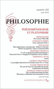 Philosophie N° 141, mars 2019 : Phénoménologie et platonisme - Pradelle Dominique