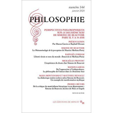Philosophie N° 144, janvier 2020 : Perspectives philosophiques sur Le Deuxième sexe de Simone de Bea - Pradelle Dominique