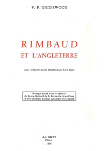 Rimbaud et l'Angleterre - Underwood Vernon philip