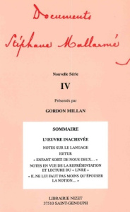 Documents Stéphane Mallarmé. Tome 4 Nouvelle Série - Millan Gordon ; Mallarmé Stéphane