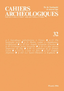 Cahiers archéologiques N° 32/1984 - Esquieu Yves