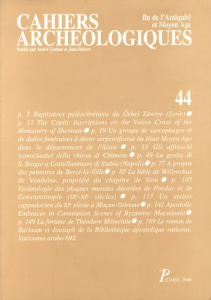 Cahiers archéologiques N° 44/1996 - Durand Jannic