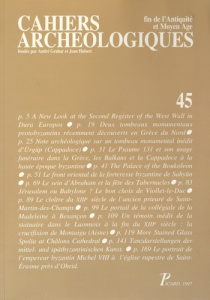 Cahiers archéologiques N° 45 - Durand Jannic