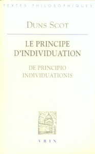 Le principe d'individuation / De principio individuationis - Sondag Gérard