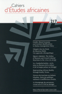 Cahiers d’études africaines 217 - COLLECTIF