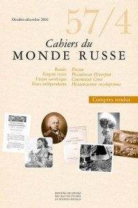 Cahiers du Monde russe N° 57/4, octobre-décembre 2016 - Hautcoeur Pierre-Cyrille