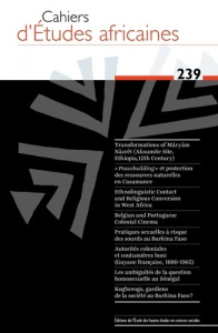 Cahiers d'études africaines N° 239 : Varia - COLLECTIF