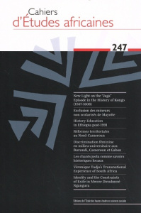 Cahiers d'Études africaines, n°247 - Varia - COLLECTIF