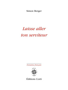 Laisse aller ton serviteur - Berger Simon