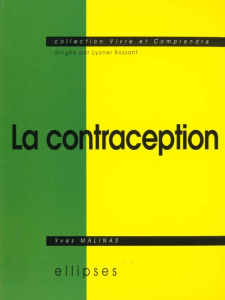 LA CONTRACEPTION - Malinas Yves