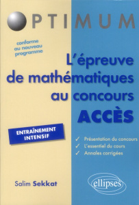 L'épreuve de mathématiques au concours ACCES - Sekkat Salim